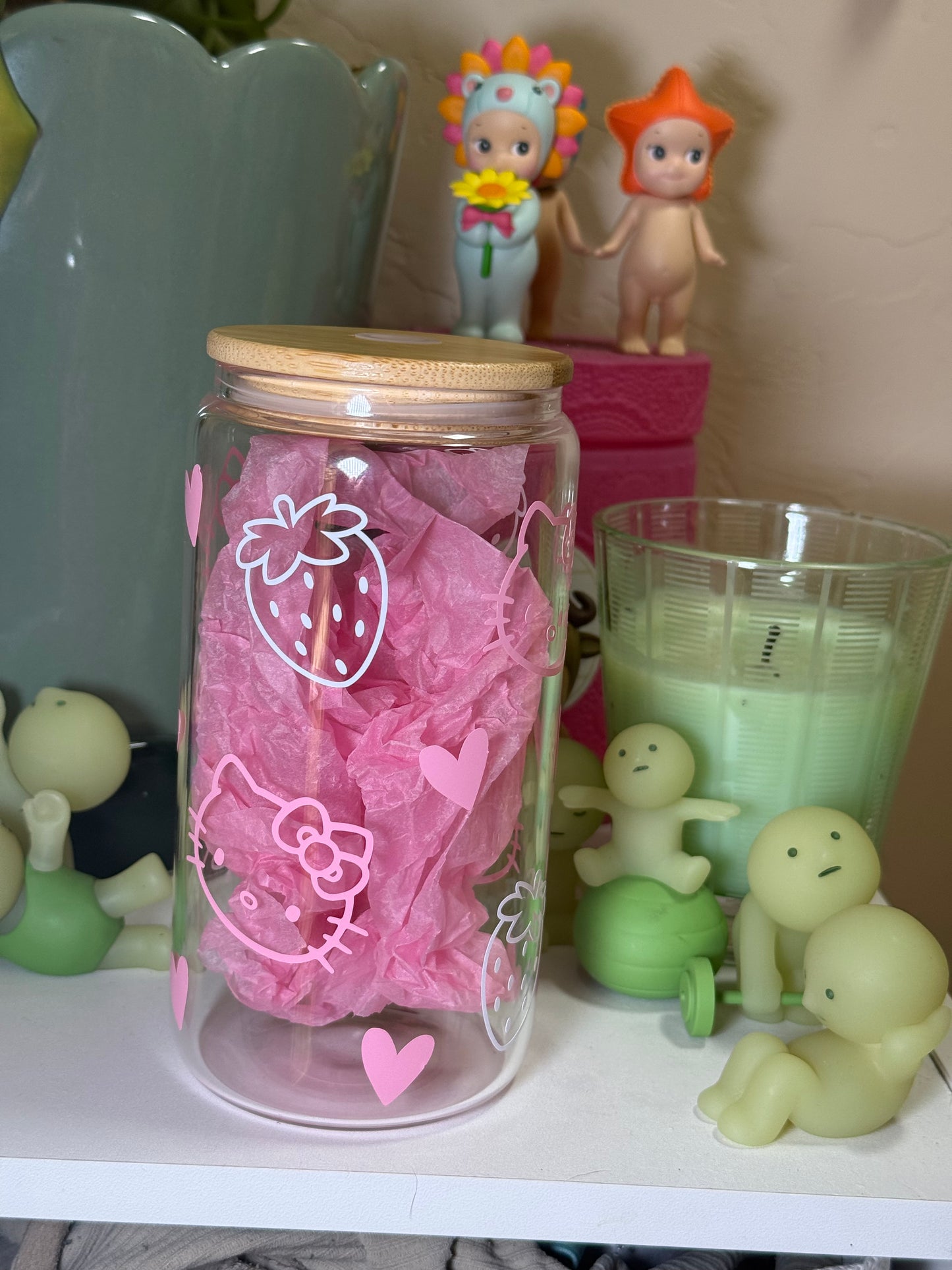 Hello kitty glass cup