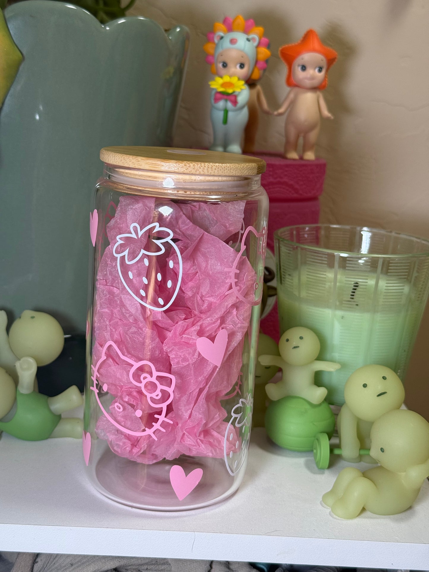 Hello kitty glass cup