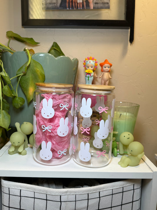 Pink and Blue Bow Miffy Cup Set