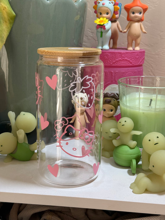 Hello kitty glass cup