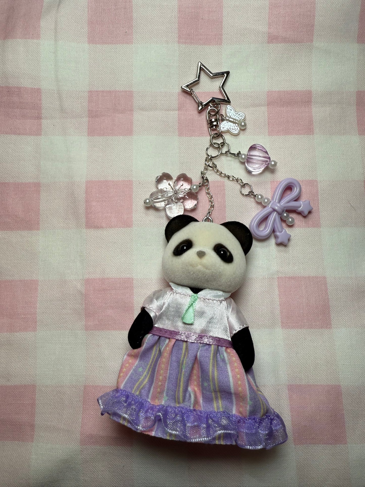 Calico Critter Keychain- panda mom